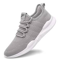 Laufschuhe Herren Turnschuhe Joggingschuhe Leichtgewichts Sneaker Tennisschuhe Fitness Trainingsschuhe Atmungsaktiv Sportschuhe Walking Schuhe Grau 44