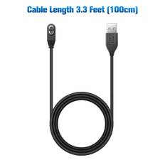 Fonken USB-kabel för AfterShokz Aeropex AS800 hörlurar Magnetisk laddningskabel USB-laddare Benledning Laddningskabel för hörlurar 1M svart