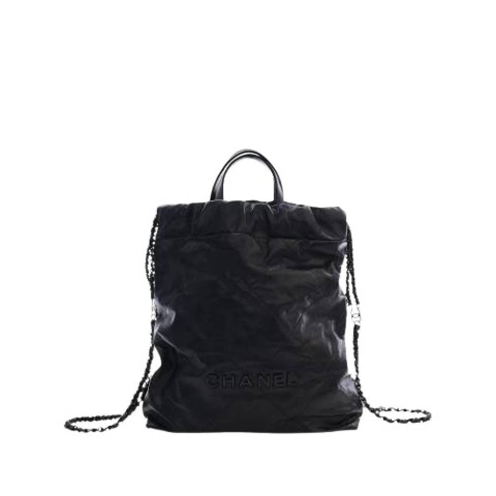 Chanel Vintage Pre-owned Quilted Backpack - Vintage - Dame - Sort - ONE SIZE - Læder