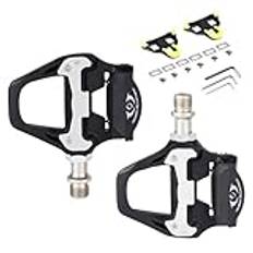 Cycling Pedals With Cleats Set | Clipless Pedals Road Cycling | Self-Locking Cleats Road Cycling Pedals | Wear Resistant Non-slip Clipless Pedals | Cycling Pedals With Adjustable Tension For Road Use