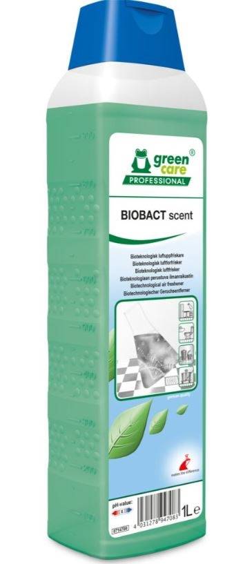 Lugtfjerner Green Care Professional BIOBACT Scent 1liter biologisk med farve og parfume.