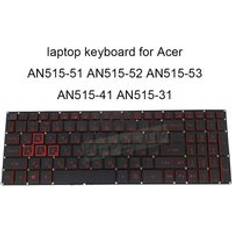 Ru bakgrundsbelyst tangentbord för acer nitro 5 an515 51 52 31 an515-53 an515-41 42 ryska svarta tangentbord lg5p a52 brl - An515-52