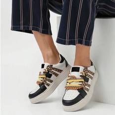 Y2K Style Leopard Street Sneakers | Fashionabla Chunky Trainers - svart - EUR36,EUR37,EUR38,EUR39,EUR40,EUR41