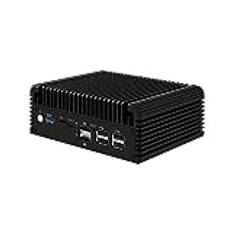 Micro Firewall Appliance, Mini PC, pFsense Plus, Mikrotik, OPNsense, VPN, Router PC, Intel Alder Lake-N 12th Gen N100, HUNSN RJ46, 6 x 2.5GbE I226-V, 2 x HDMI2.1, TF, Type-C, 32G DDR5 RAM, 256G SSD