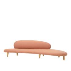 Vitra - Freeform Sofa, Pale Rose Cognac, Naturlig Lönn - Soffor - Isamu Noguchi - Rosa