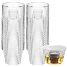 GOMETY 100 stycken jägare bomb snapsglas, 100 ml bomb skottglas av plast med shotglasinsats, bomb shot-kopp, transparent plastmugg för alla evenemang