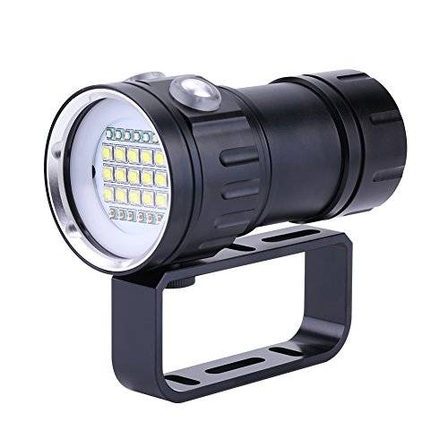 Dykfackla,IPX8 18000lm 500M Ficklampa Vattentät Ljus Underwater Outdoor Camp Dyklampa