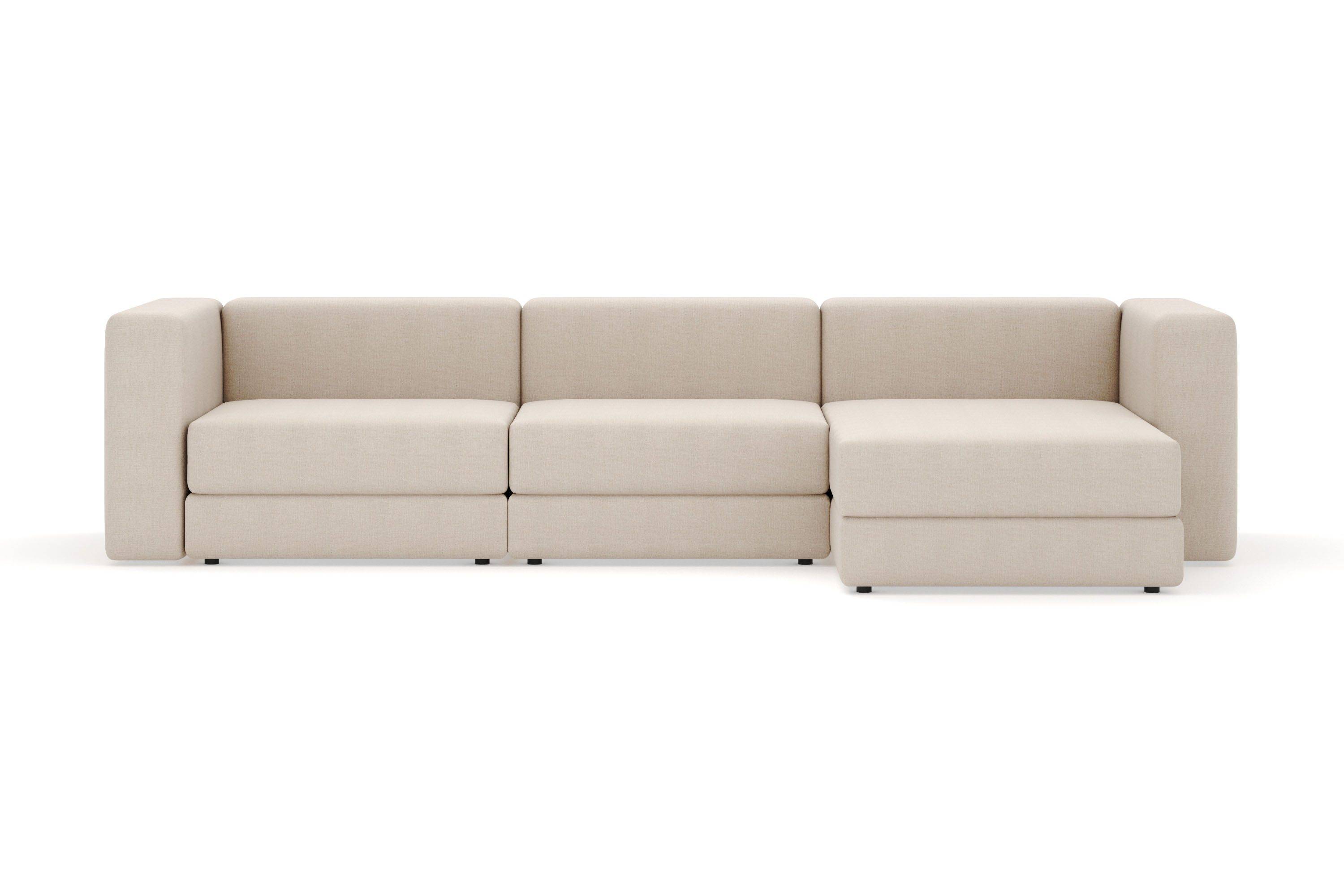 Hagblom 4-sits Divansoffa med Förvaring Vändbar - Beige & schäslongsoffa Andrarum