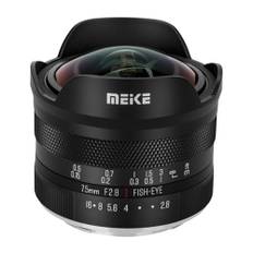 Meike 7,5 mm f2,8 APS-C-objektiv med stor bländning, manuellt fokus, kompatibel med Sony E-Mount spegellös kamera NEX 3 5T NEX 6 7 A6400 A6600 A6000 A6100 A6300 A6500