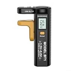 Torrbatteritestare för AAA, AA, C, D, N, 9 V och 1 5 V knappbatterier kompakt och bärbar enhet för enkel batterihälsobedömning