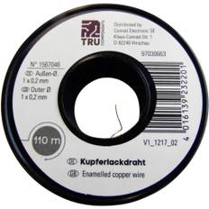 TRU COMPONENTS Lakeret kobbertråd Udvendig diameter (inkl. isoleringslak)=1 mm 6 m