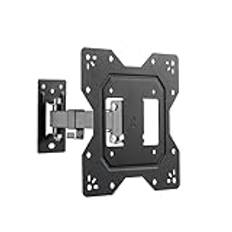 PureMounts TV-skärm väggfäste, universellt lutande vridbart fäste VESA 200 x 200 mm max för 23–43 tum platt, böjd TV-skärm upp till 30 kg, svart