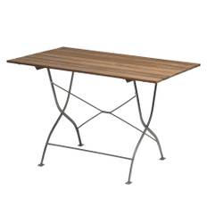 Grythyttan Stålmöbler Bryggeribord Teak-varmförzinkat stativ - Brun