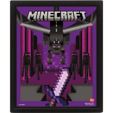 MINECRAFT (ENDER DRAGON DUEL) LENTICULAR POSTER - Klar til levering - Prismatch
