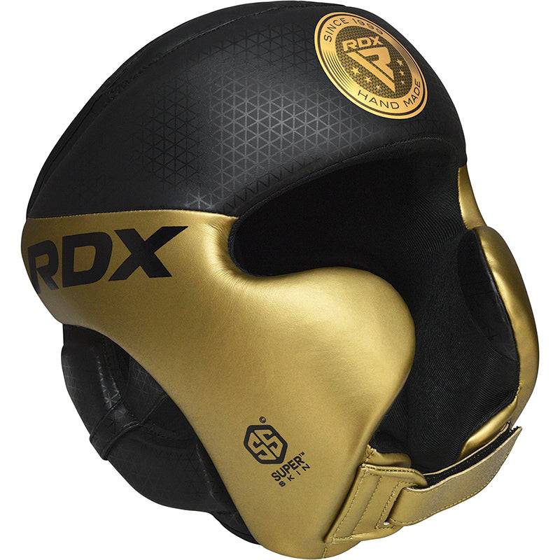 RDX L1 Mark Pro Cheek Boxing Training Head Guard - L / Golden (L)