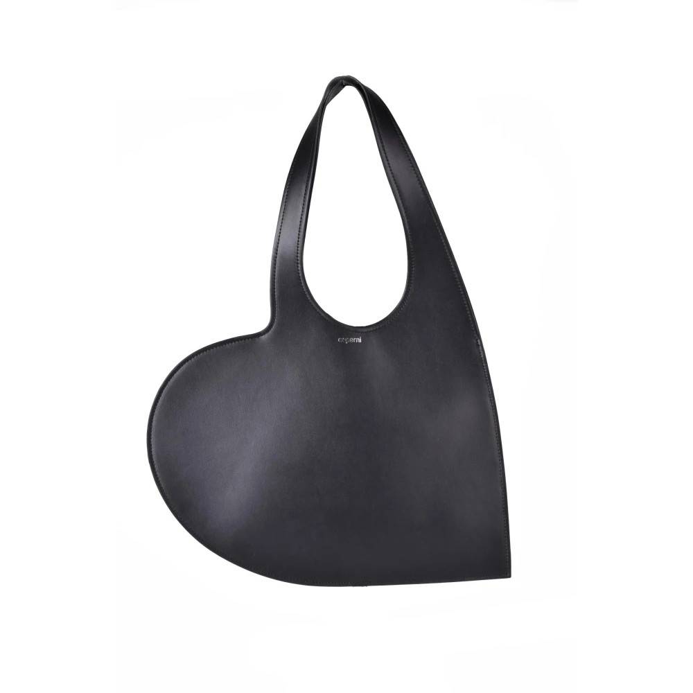Coperni Mini Heart Tote Taske - Tasker - Dame - Sort - ONE SIZE - Læder
