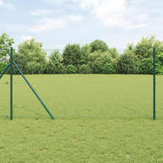 Afskærmningssæt sæt af 2 grøn pvc-belagt stål 25 x 1,2 m