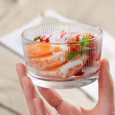 TEMU Clear Glass Dessert Bowls: 3 Sizes For Every Occasion - Perfect For Yogurt, Jams, And More - Hand Wash Only - Reusable And Recyclable