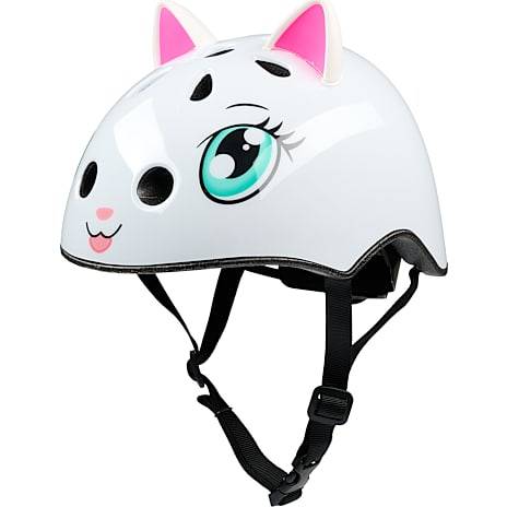 SCO 3D cykelhjelm til børn - hvid kat (På lager i butik)