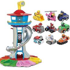 Överdimensionerad Paw Patrol Lookout Tower Musikalisk Lätt Toy Patrol Canina Lookout Leksaker Set Barns födelsedagspresent with 9pcs dogs