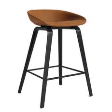 HAY About a Stool - AAS 33 - Sense Læder - Sense Læder | Cognac / Eg | Sortbejdset / Sort