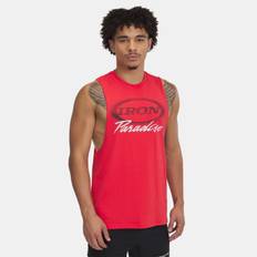 Project Rock Iron Men's Tank Lava Red / White S