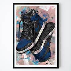 Art Poster: Upside down Sneaker Jordan1 von Ilse Kauffeld