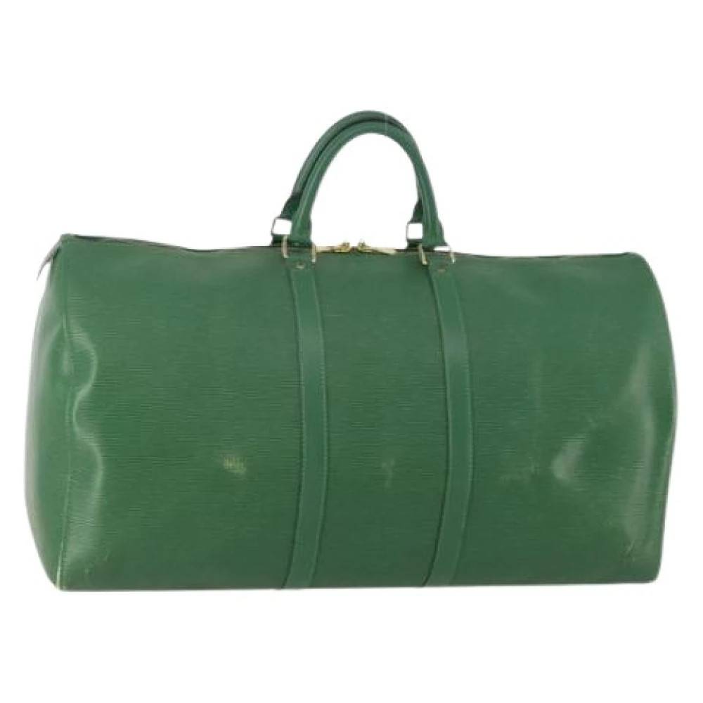 Louis Vuitton Vintage Pre-owned Keepall 55 Boston Taske - Vintage - Dame - Grøn - ONE SIZE - Læder