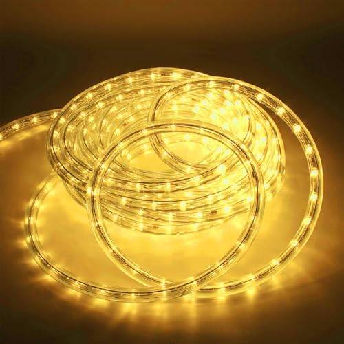 kefflum 12 Meter LED Ljusslang för Utomhusbruk 432 LEDs Slang IP65 Vattentät för Inomhus och Utomhus Ljusslang för Jul Trädgård Bröllop Fest, Varmvit