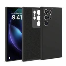 Realistiskt textur telefonfodral, slimmad design, fodrad med mjukt ludd, kompatibel med 16/15/14/13/12/11/Pro Max/7/8/XS Max, S25/24/23/22/21/20/A0123 - med skärmskydd (Multi-size)