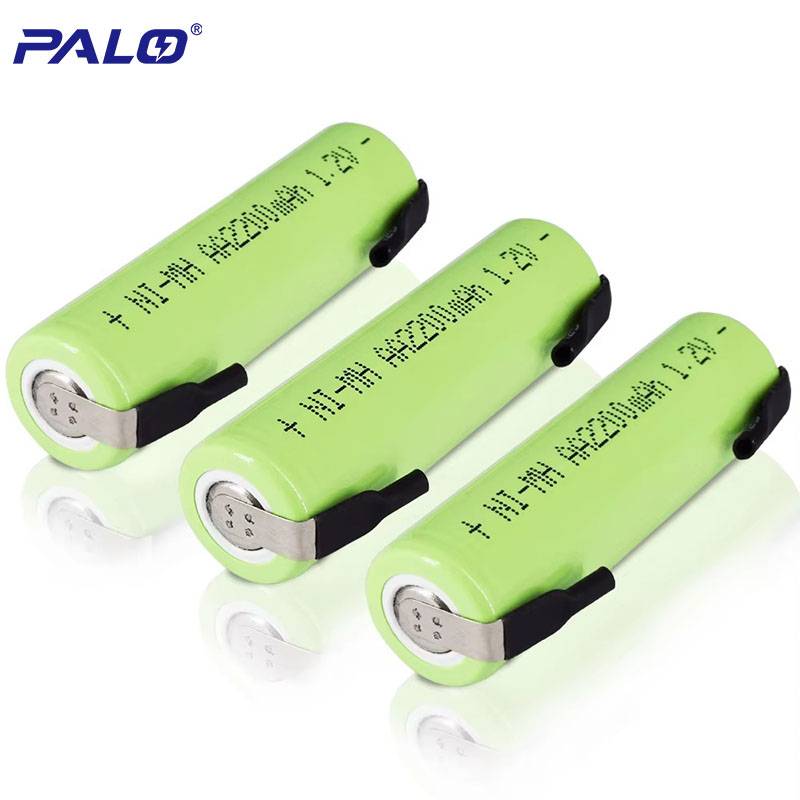 1.2V AA Rechargeable Battery NiMh NI-MH Cell AA Batteries with Welding Tabs for Used for Microphones, Toys, Razors, Radios,