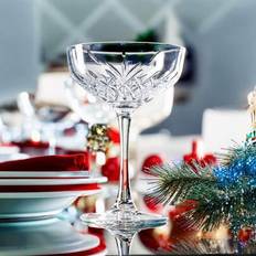 Franska vintage Martini-glas, graverade kristallglas, eleganta champagneglas, restaurang- och bankettglas, bröllopskoppar, festtillbehör, högtidsfestt - transparent (6 st,2 st,4 st)