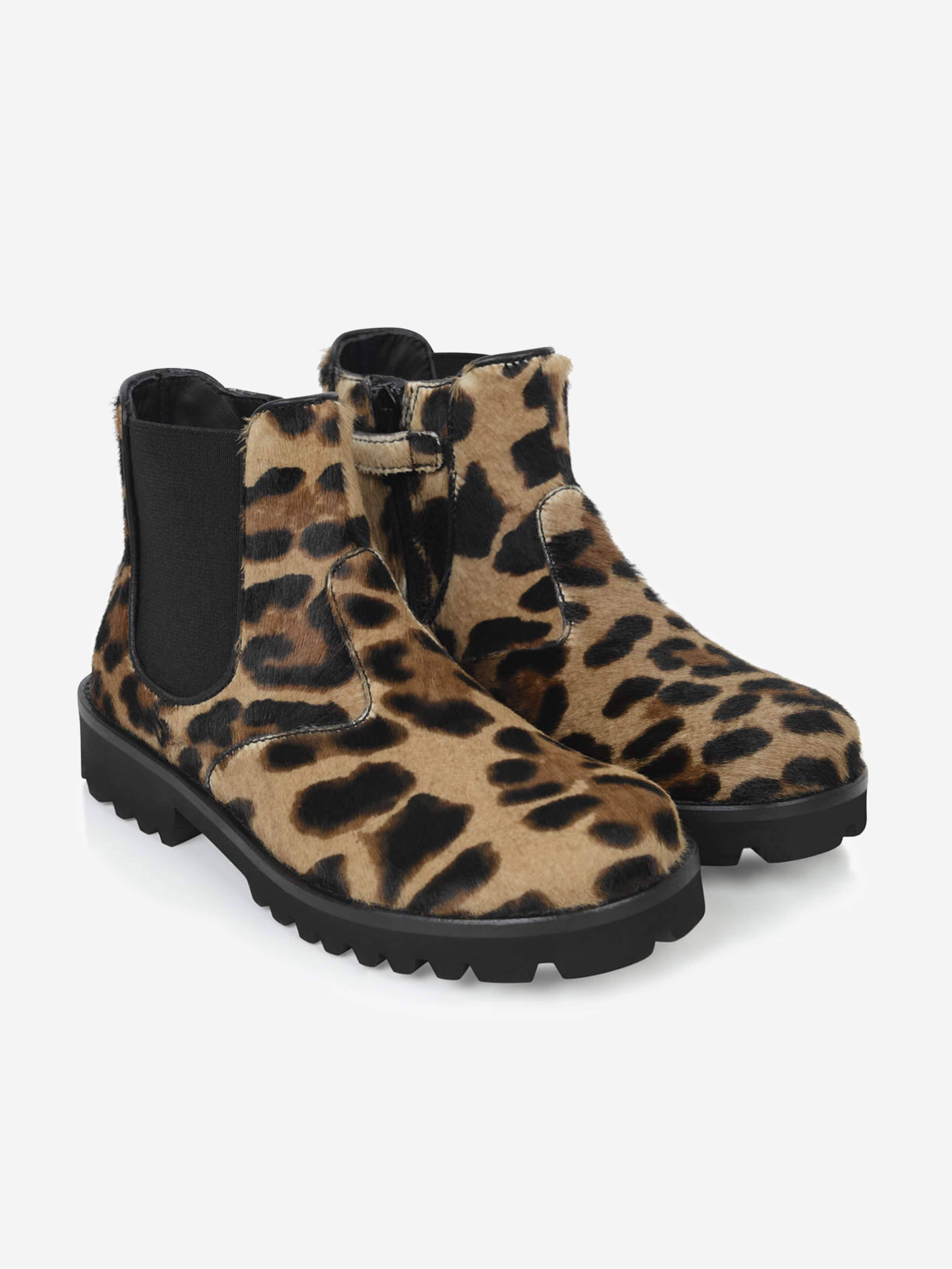 Dolce & Gabbana Girls Leopard Boots - Multicoloured / EU 30 UK 12
