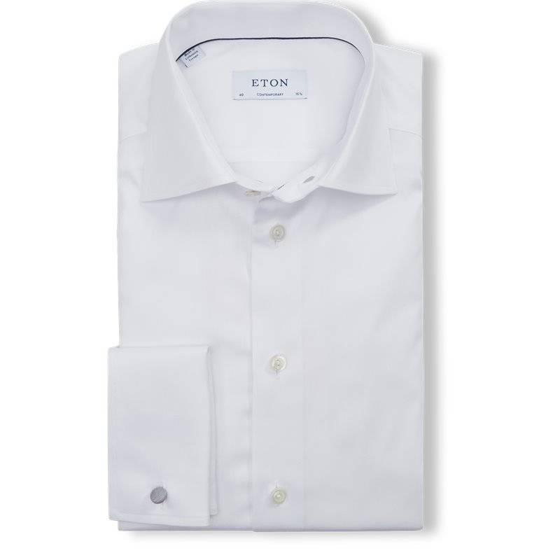 Eton Herre 3000 Twill French Cuff Skjorte Contemporary fit - Hvid - 42.