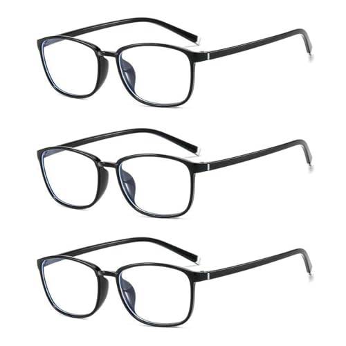 Suertree Blåljusfilter läsglasögon 3-pack datorglasögon dam synhjälp gaming PC UV blå blockerade glasögon män 3,5 x