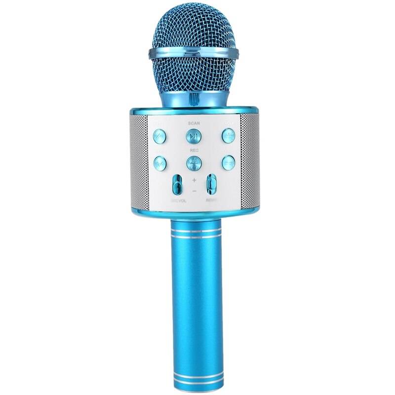 Trådlös karaokemikrofon bärbar bluetooth mini hem-ktv för musikspelning och sjungande högtalarspelare selfie-telefon pc