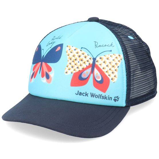 Jack Wolfskin - Blå trucker Keps - Kids Animal Mesh Cap Blue Capri Trucker @ Hatstore