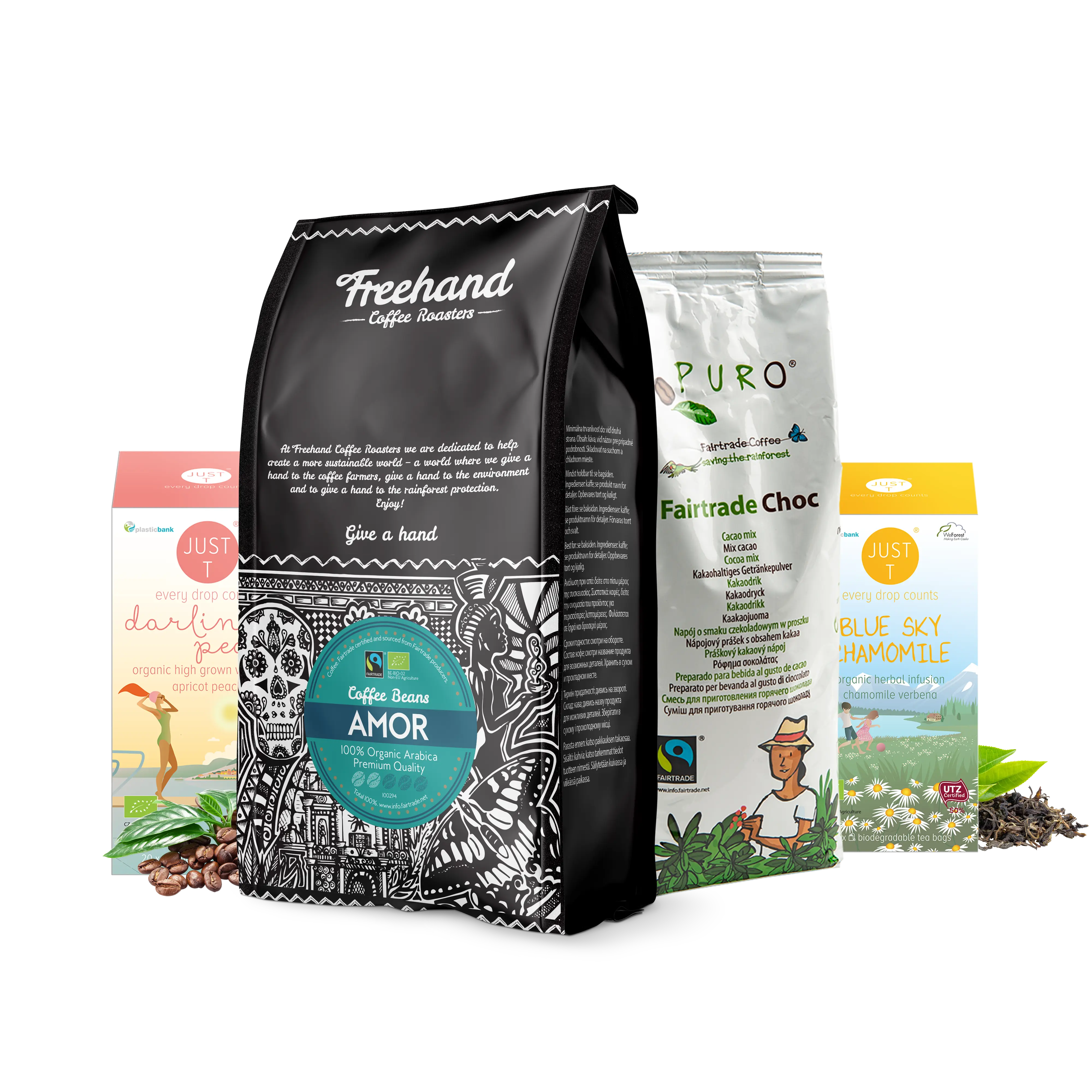 Allround smagskassen - Kaffebønner, Kakao & Te.