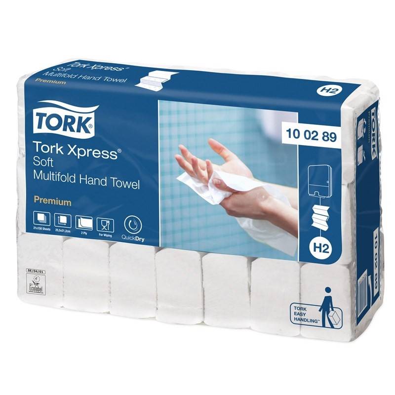 Tork Premium soft, 3-lags H2 Xpress, 32 kartong