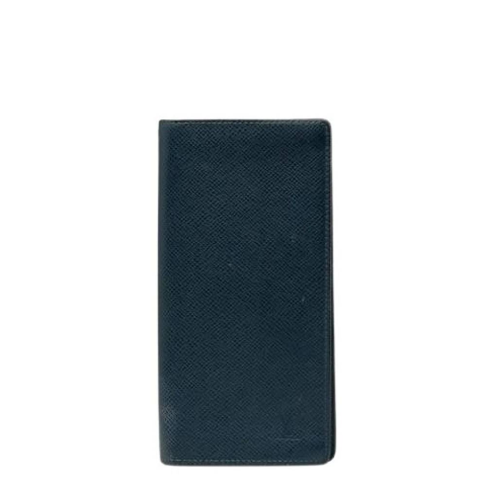 Louis Vuitton Vintage Pre-owned Taiga Long Wallet (bi-fold) - Vintage - Herre - Blå - ONE SIZE - Læder