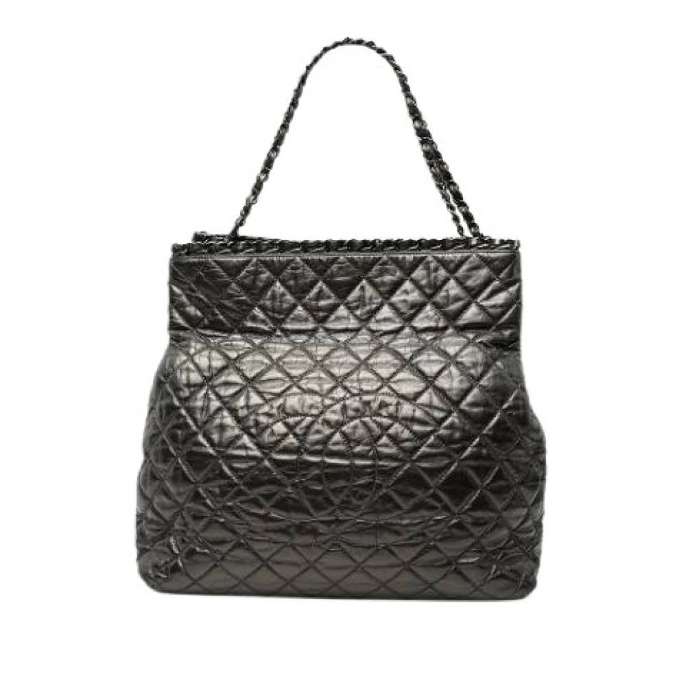 Chanel Vintage Pre-owned Chain Me Tote - Vintage - Dame - Sort - ONE SIZE - Læder