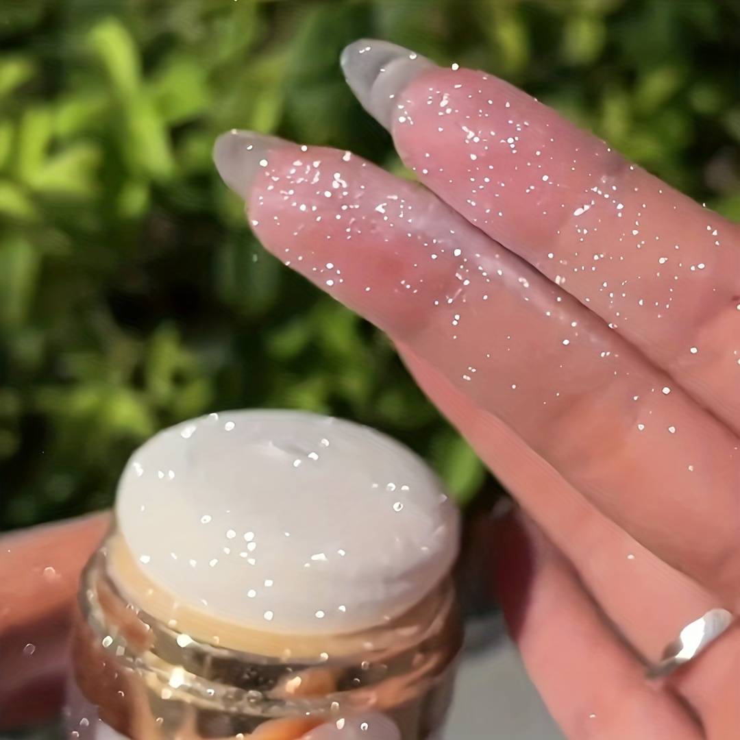 TEMU White Highlighter Patting Powder, Body Highlighter, Glitter, Pearlescent, Ultra-shimmering White Highlighter Powder For Body Brightening And Sparkle