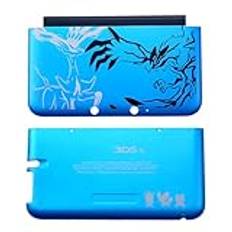 Begränsad 3DSXL extra hölje skal topp/botten skyddsplattor safirersättning, för gamla stora 3DS XL/LL 3DSLL spelkonsoler, för Poket US Monsters Edition A/E ansikte frontplatta blå set