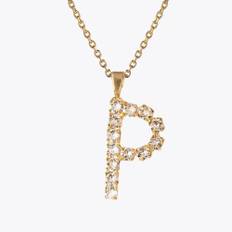 Caroline Svedbom Letter P Halsband / Crystal (Guld) - 50cm