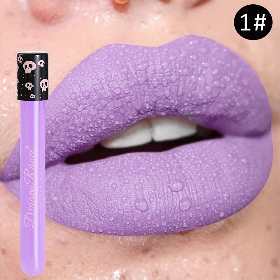 Colored Lip Gloss, Cup Lipstick, Purple, Black, Brown Lip Gloss, Halloween Performance, Holiday Lip Gloss