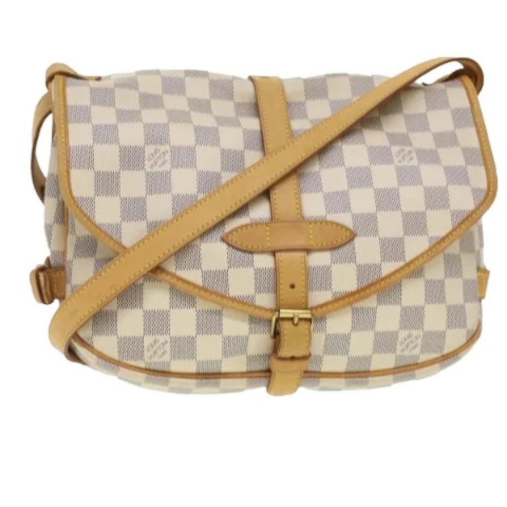 Louis Vuitton Vintage Pre-owned Damier Azur Skuldertaske - Vintage - Dame - Flerfarvet - ONE SIZE - Uld