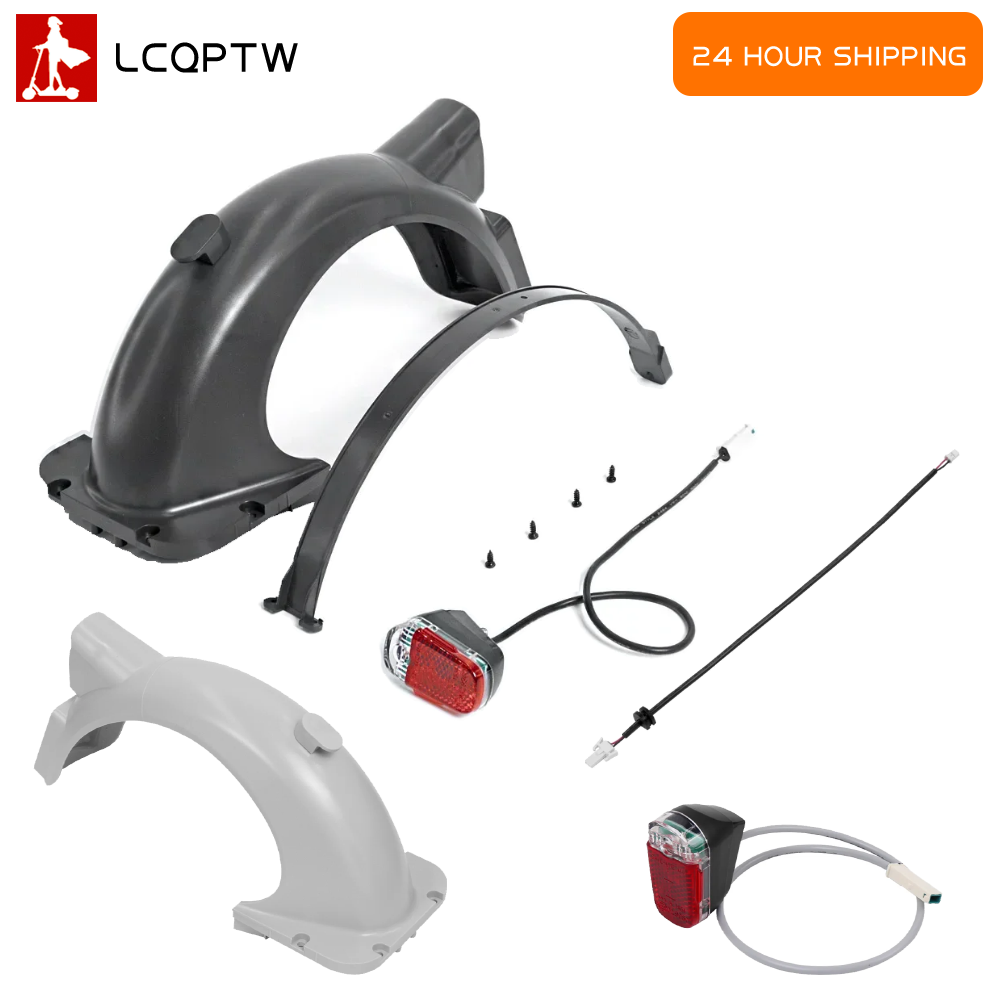 Rear Fender Mudguard with LED Taillight for Segway for Ninebot MAX G30 G30D Electric Scooter Splash Guard Accessories