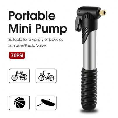 Bärbar Mini Pump - Perfekt För Berg Cykling , Gata Cykling , Basketboll & - Svart (En-Storlek)