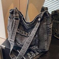 Retro Cloth Bag, Y2K Large Capacity Wanderer Bag, Fashion Women&#39;s Crossbody Shoulder Bag, Y2K Sweet Casual Shoulder Bag For Ladies, Minimalist Multi-P - Dark Grey - one-size