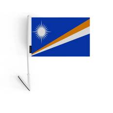 Drapeau adhésif - Îles Marshall - 14 x 21 cm - 5 pièces - Polyester - Léger et robuste